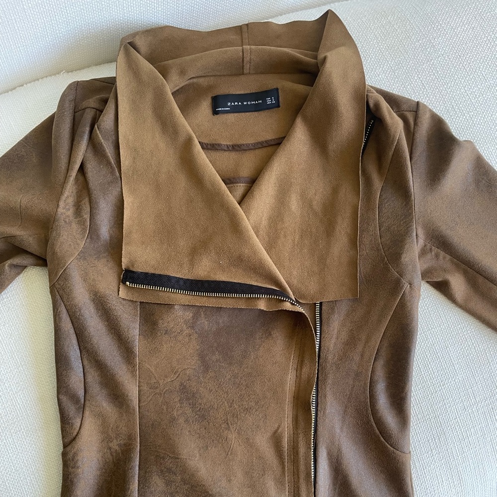 Zara Woman Vegan Suede Jacket